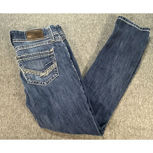 BKE‎ Addison Jeans Womens 29 Mid Rise Slim Bootcut Stretch Denim Contrast Stitch